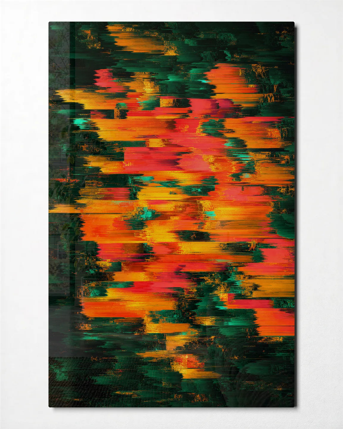 Colour in Passing — front view of glass wall art