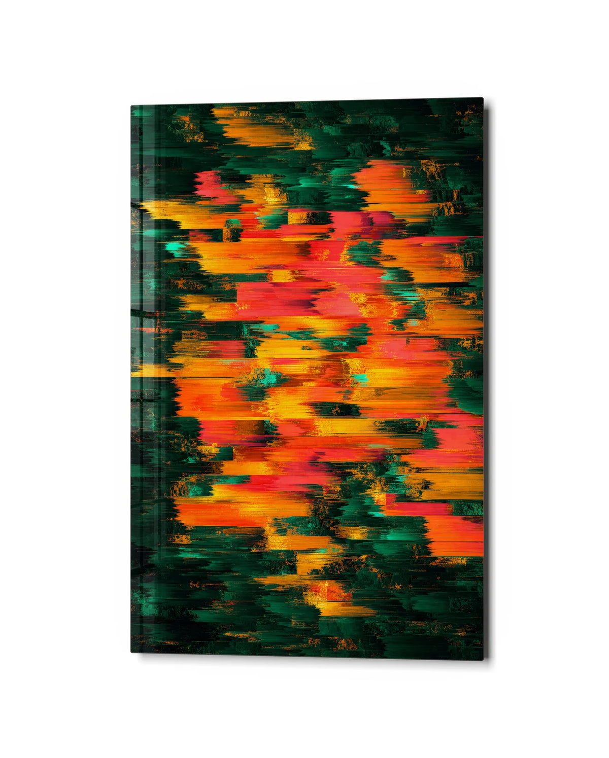 Colour in Passing — studio view of glass wall art