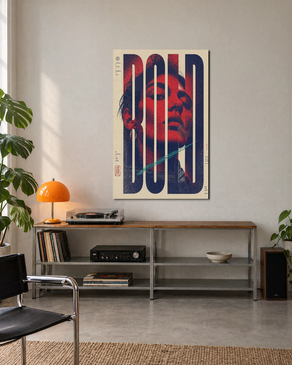 Bold in Profile — shown in a living space