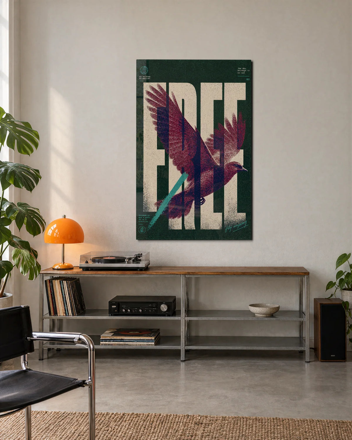 Free to Fly — shown in a living space