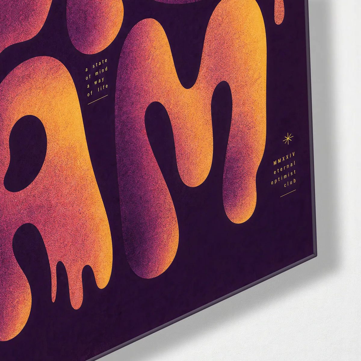 Dream in Colour — corner detail of glass wall art