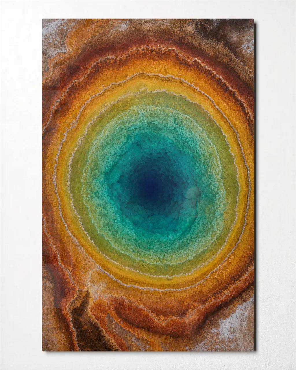 Mineral Eye — front view of glass wall art
