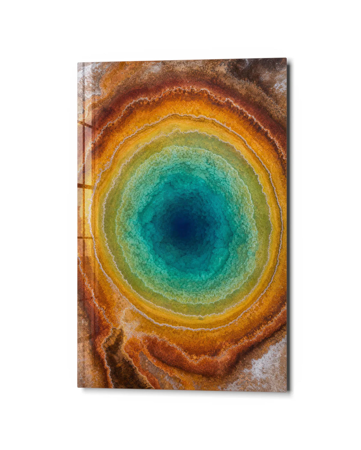 Mineral Eye — studio view of glass wall art