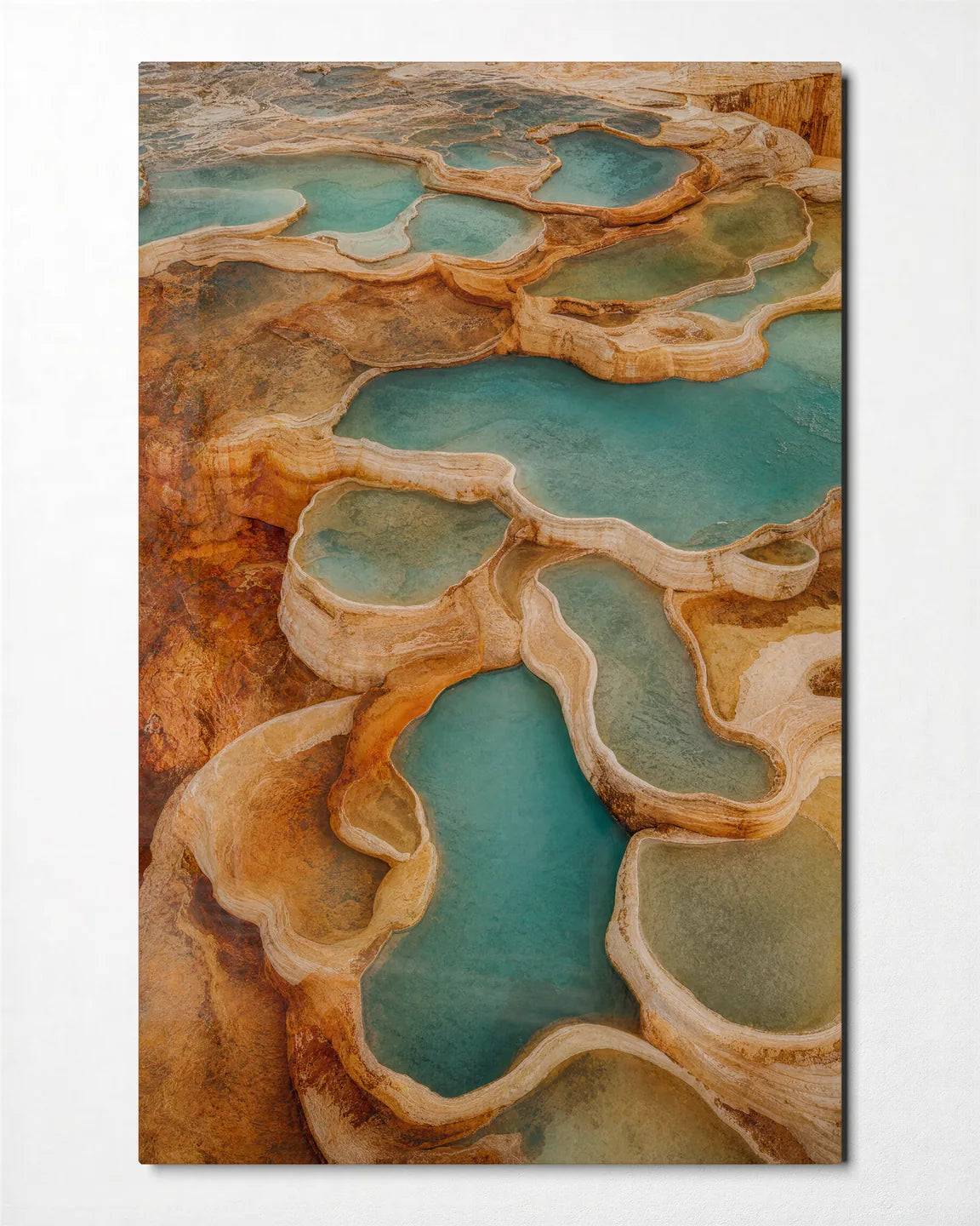 Pools in the Stone — front view of glass wall art