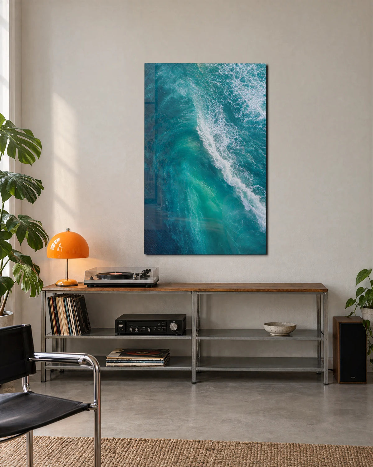 Turquoise Break — shown in a living space