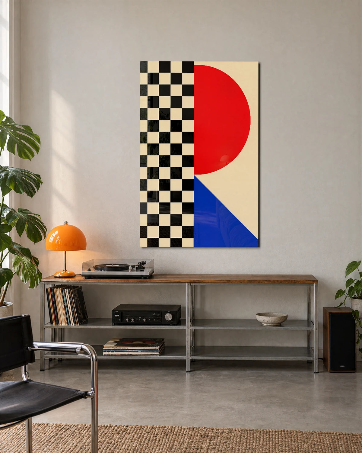 Check and Circle — shown in a living space