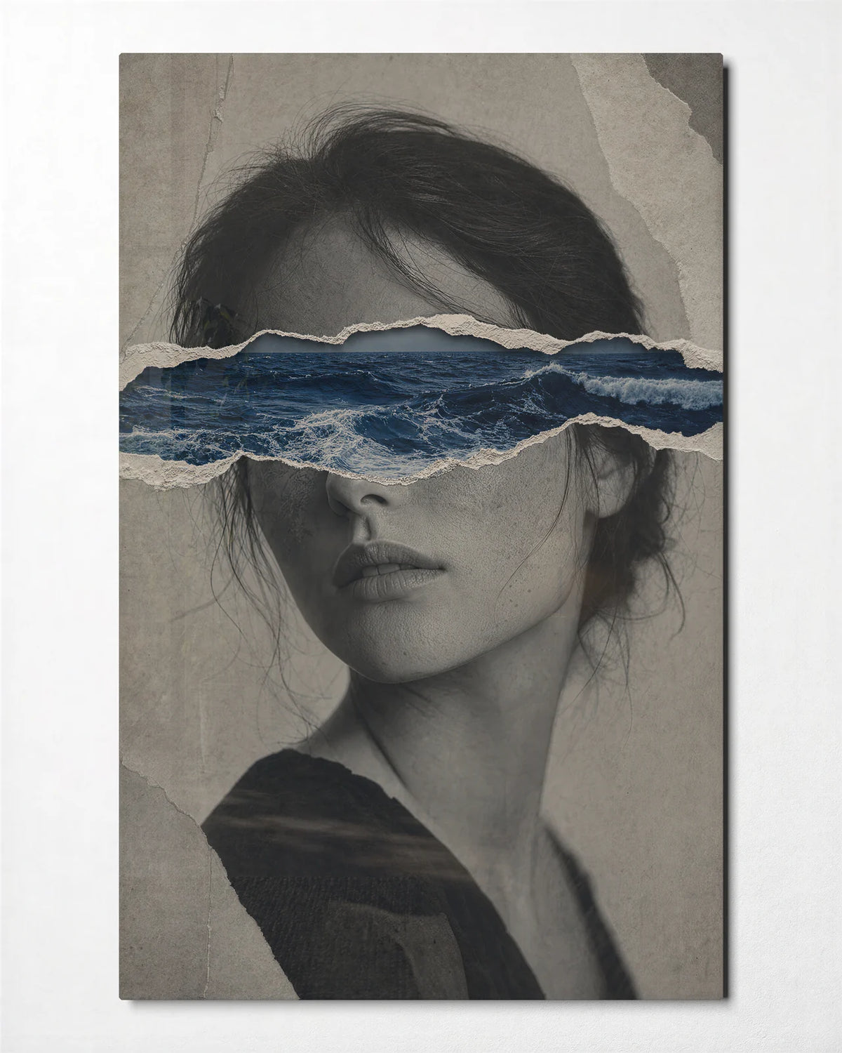 Sea on My Mind — front view of glass wall art