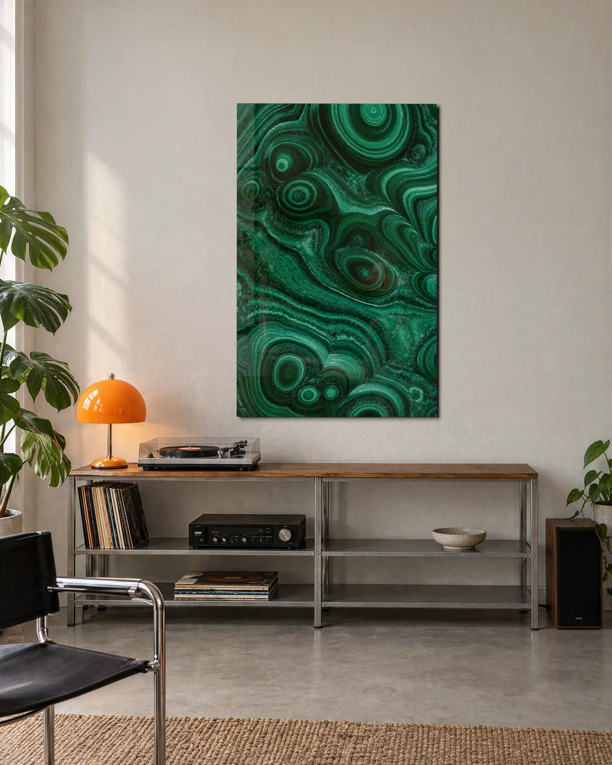 Green Contours — shown in a living space