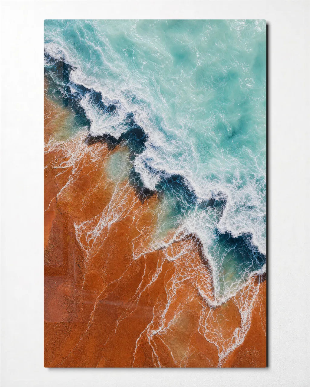 Salt and Sand — front view of glass wall art