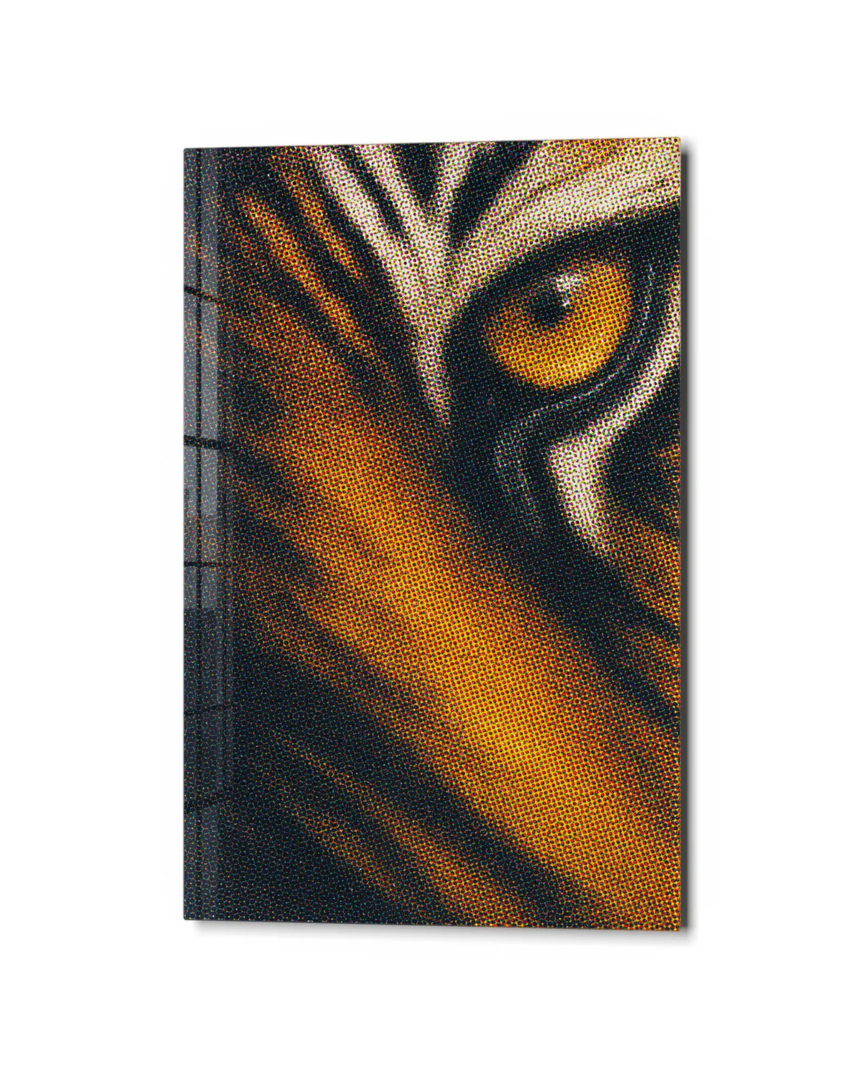 Amber Watch — studio view of glass wall art