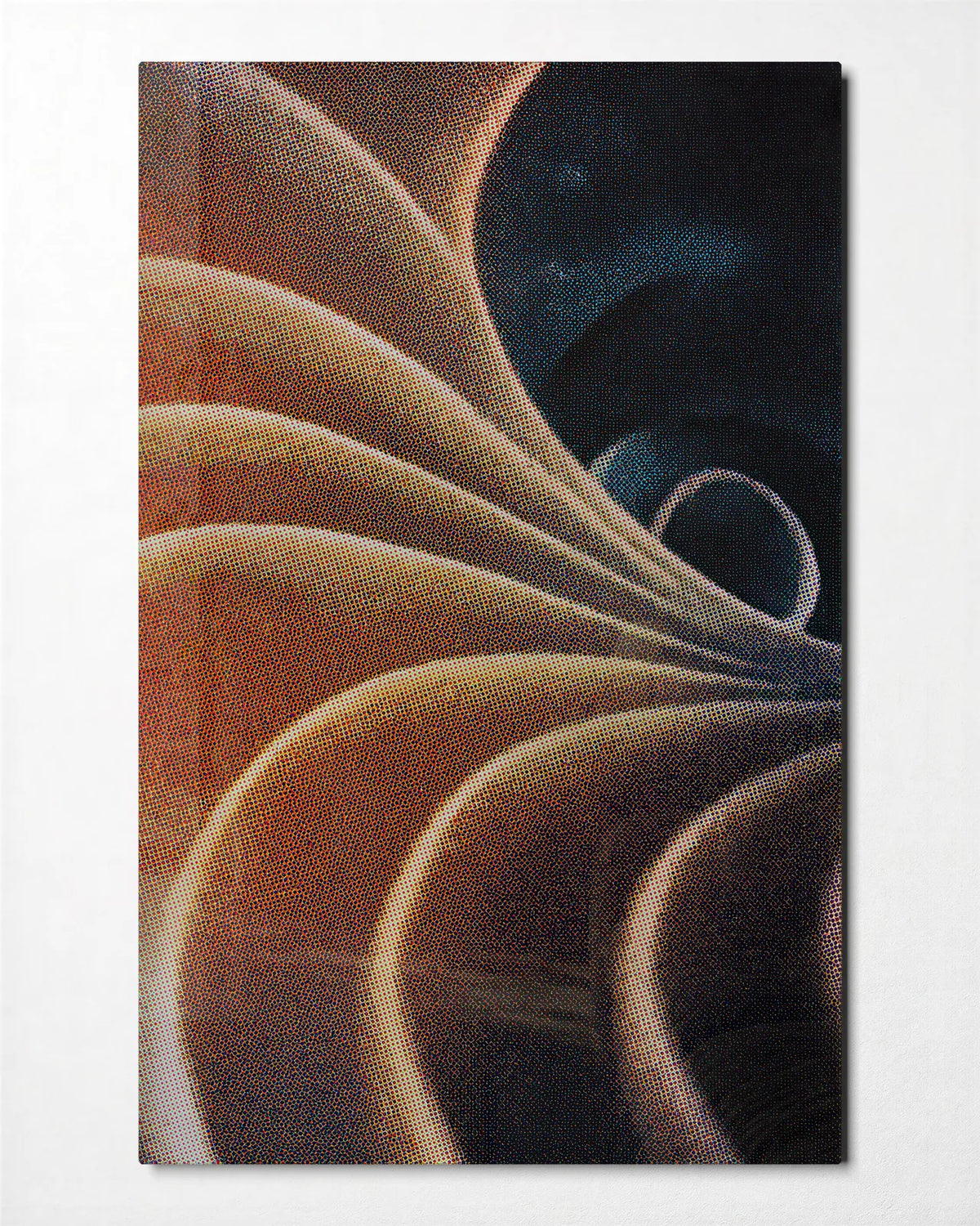 Folded Sand — front view of glass wall art