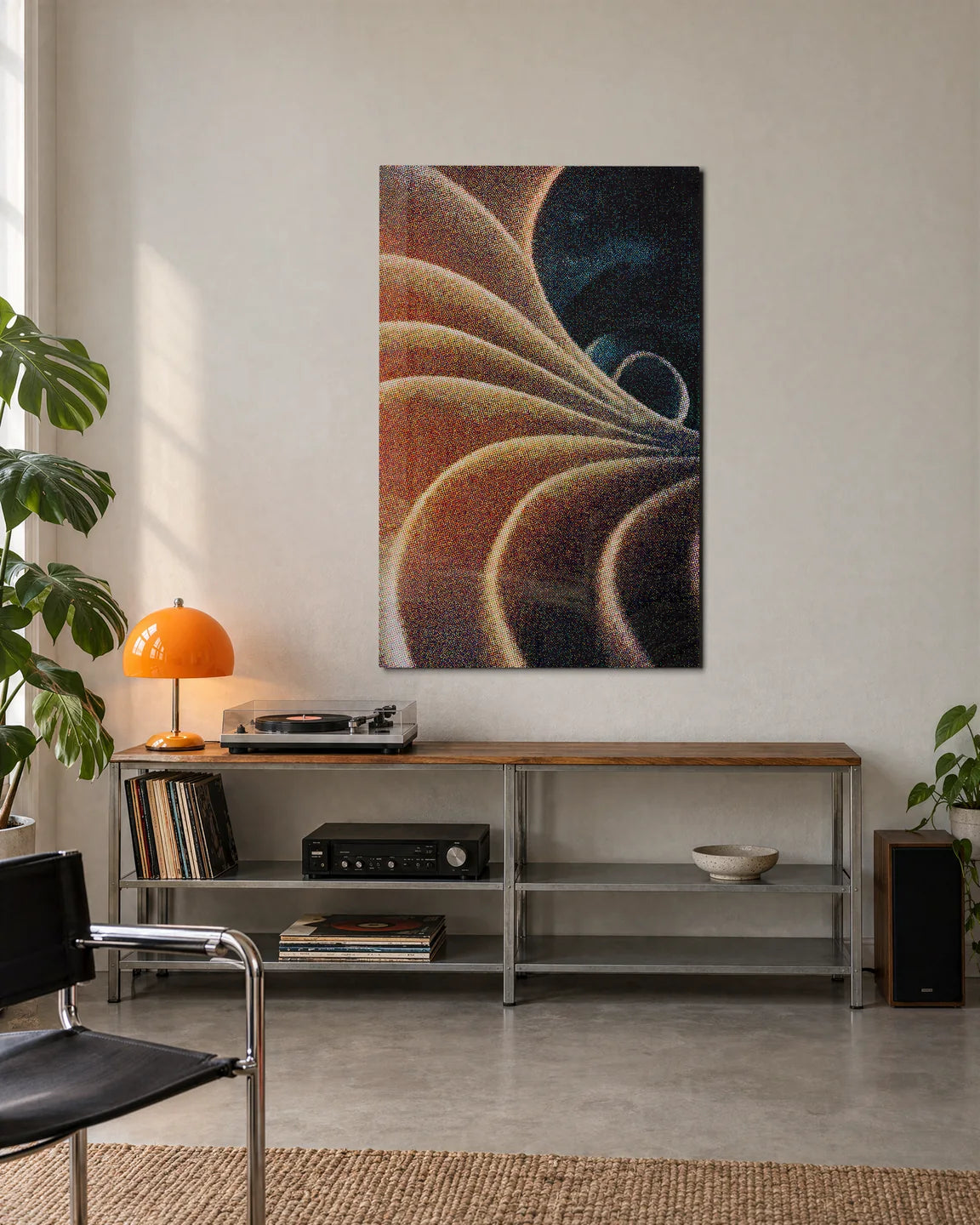 Folded Sand — shown in a living space