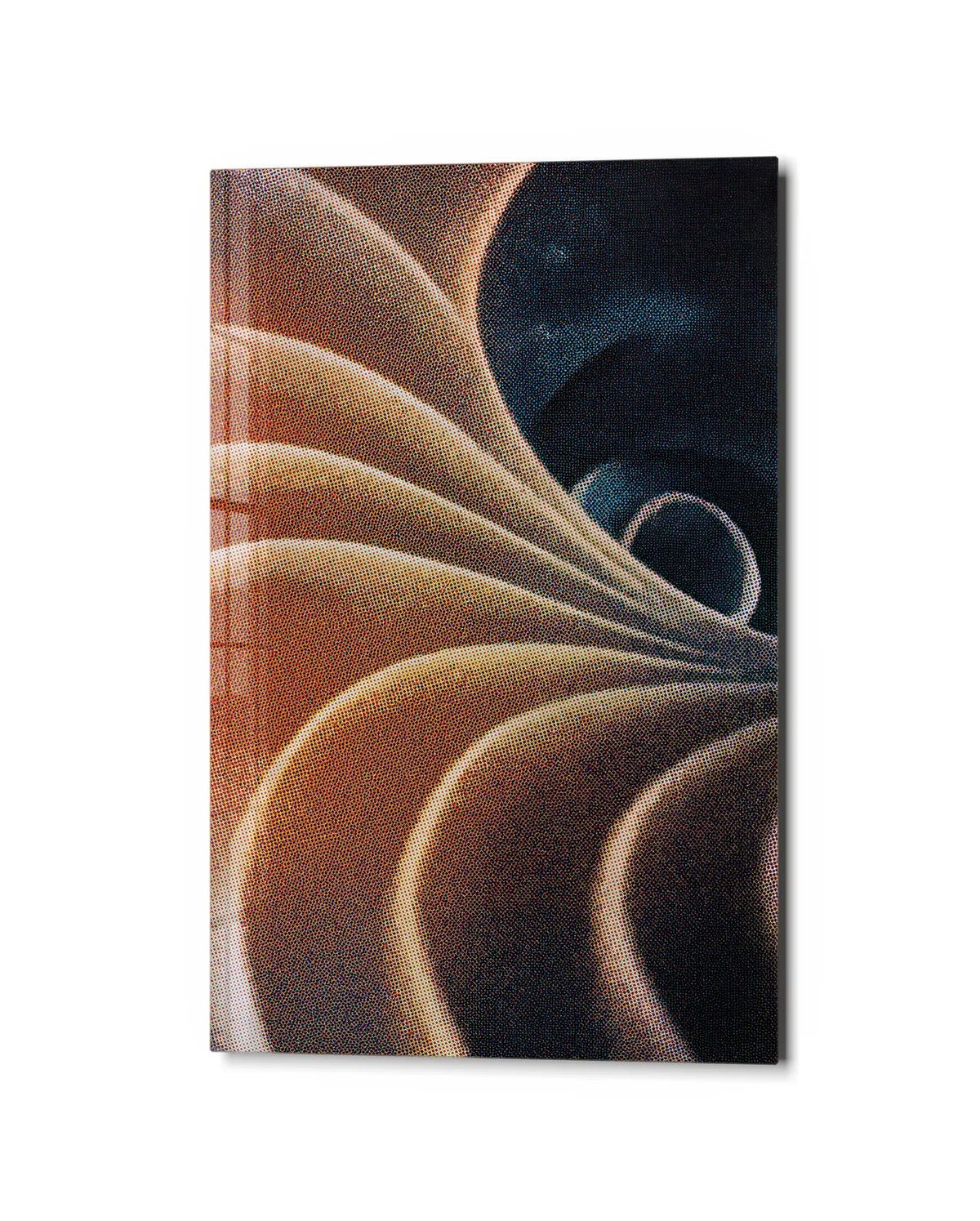 Folded Sand — studio view of glass wall art
