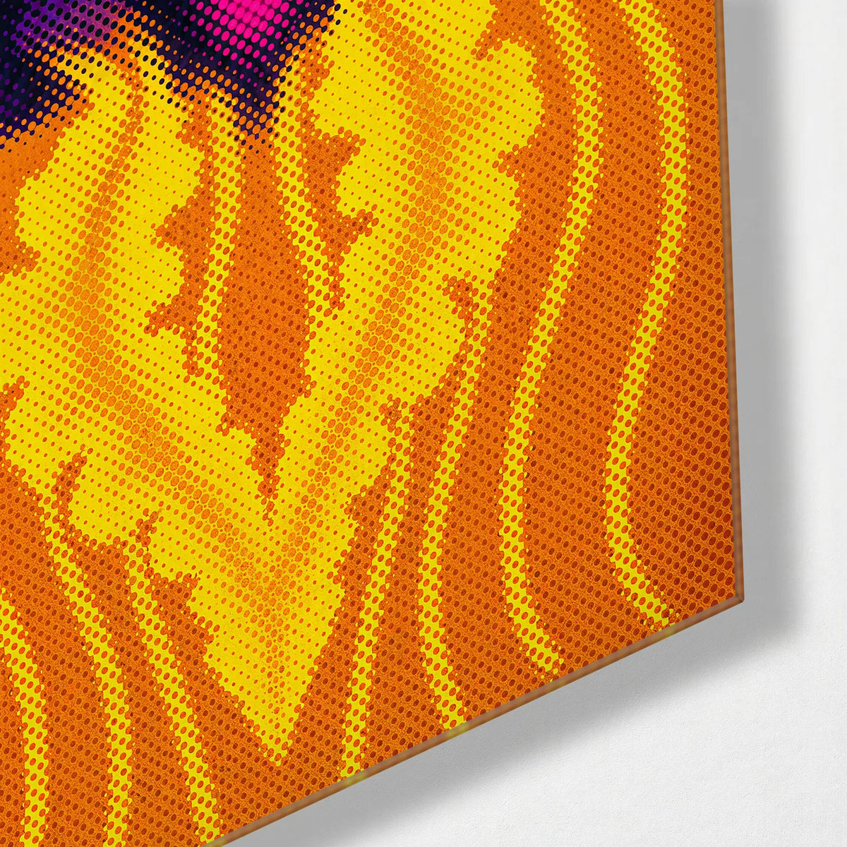 Jellyfish Pop — corner detail of glass wall art