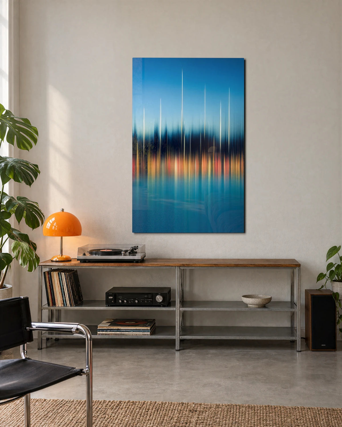 City in the Blur — shown in a living space