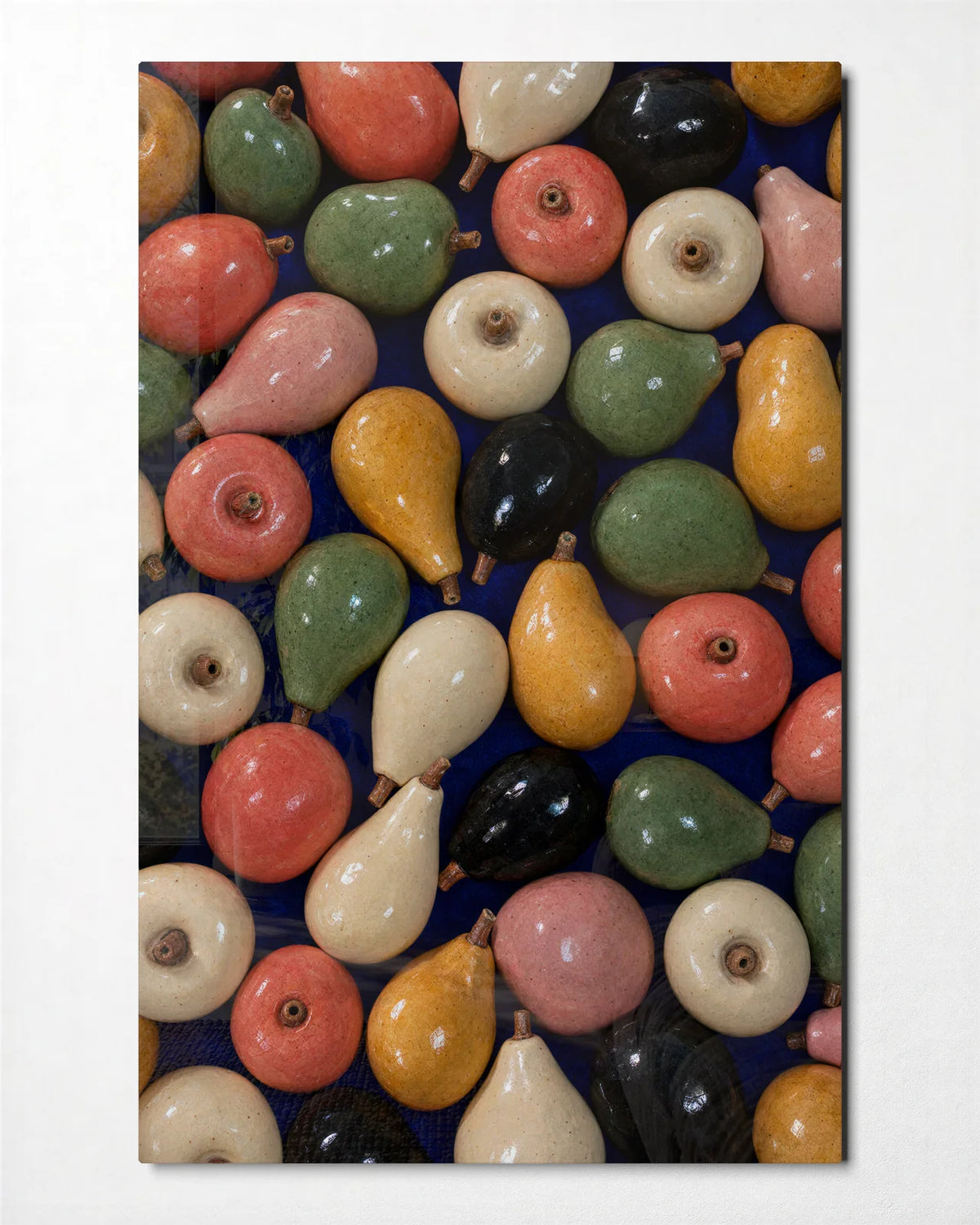 Fruit in Ceramic — front view of glass wall art