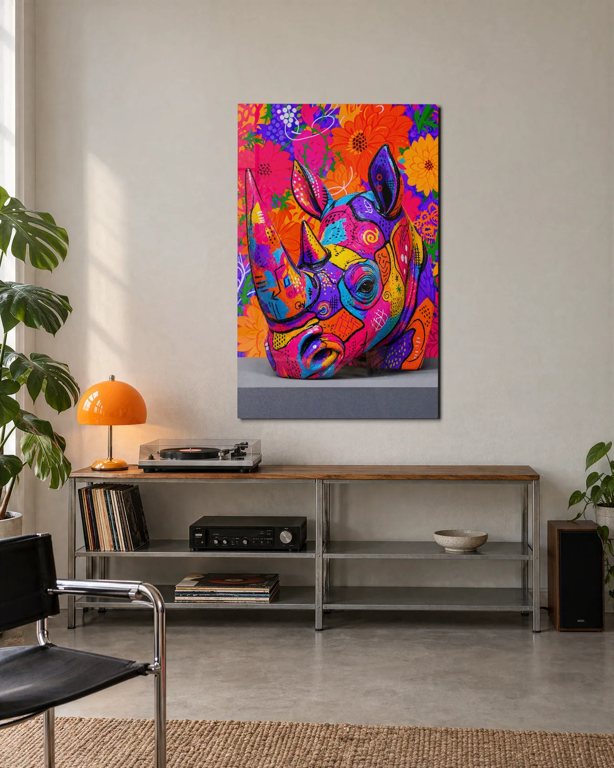 Rhino in Colour — shown in a living space