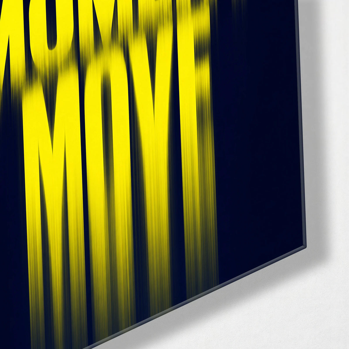 Make the Moment Move — corner detail of glass wall art