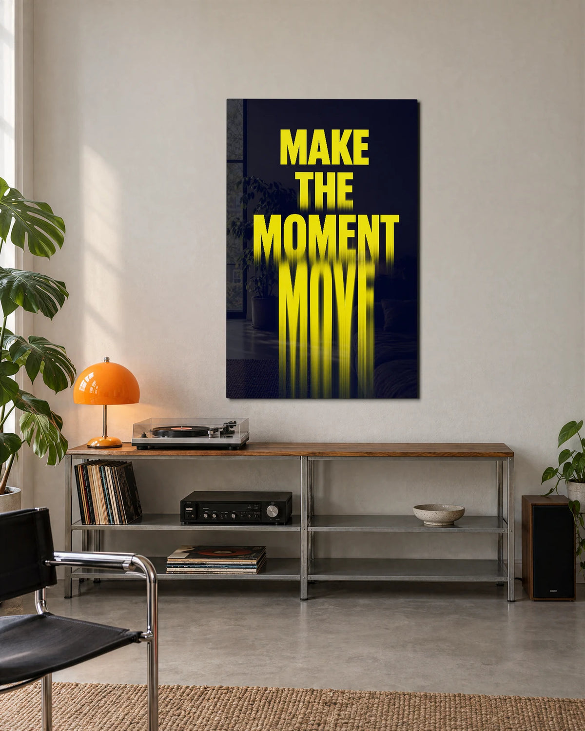 Make the Moment Move — shown in a living space