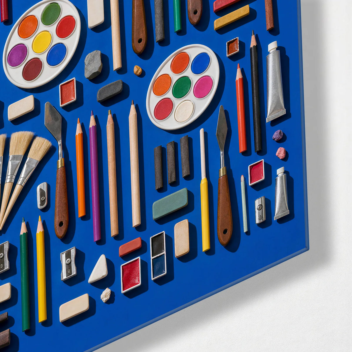 Tools of Colour — corner detail of glass wall art