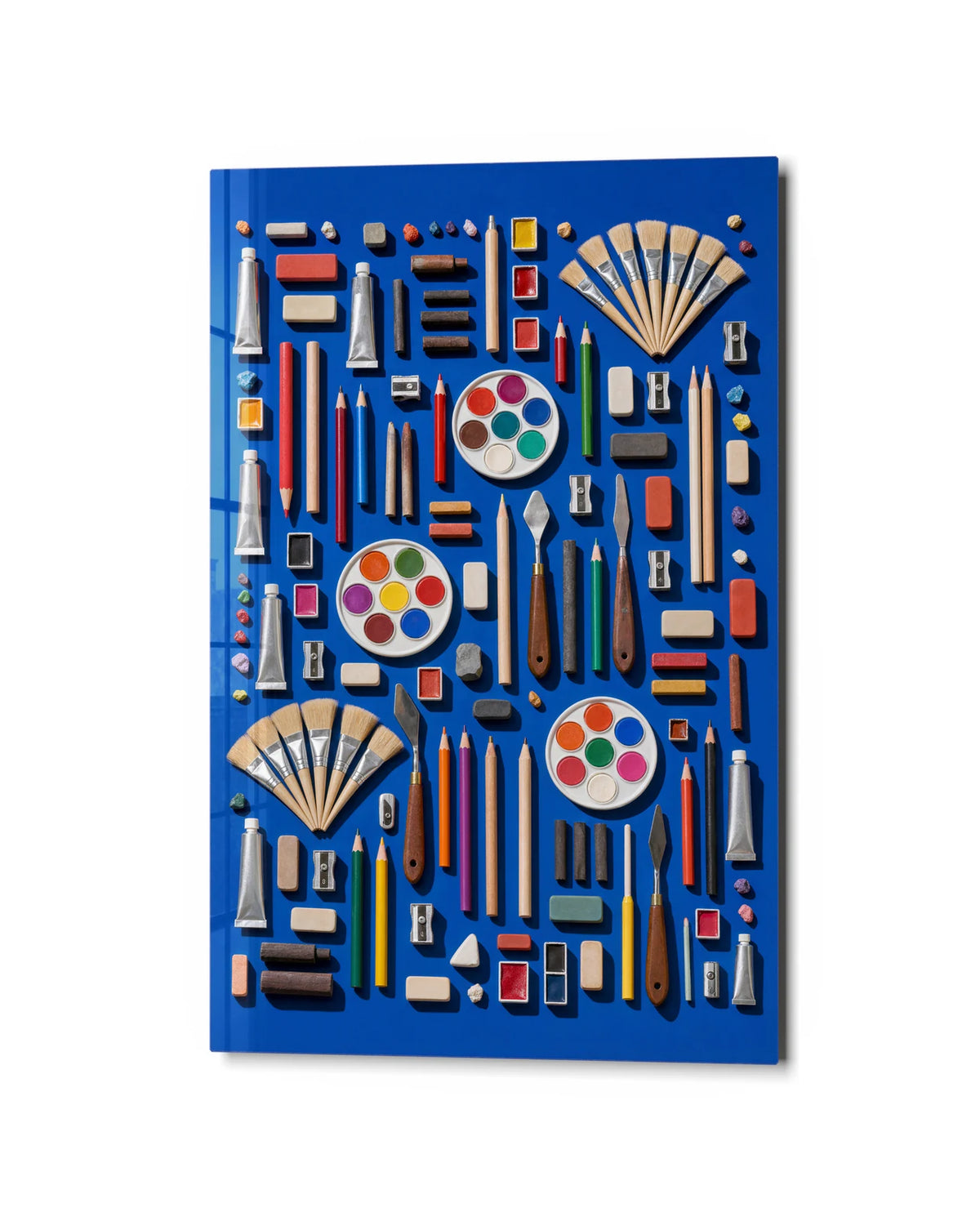Tools of Colour — studio view of glass wall art