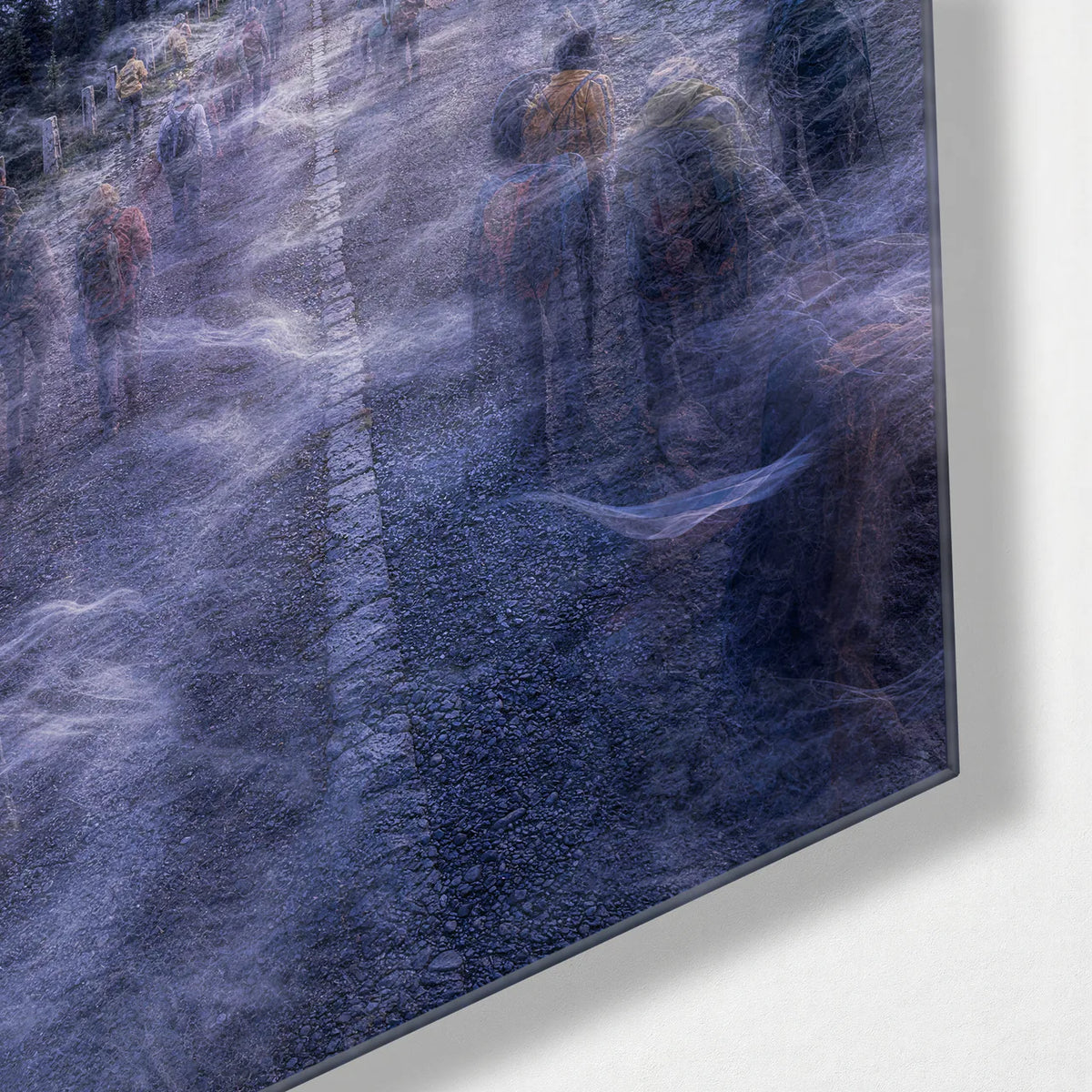 The Mountain Pavilion — corner detail of glass wall art