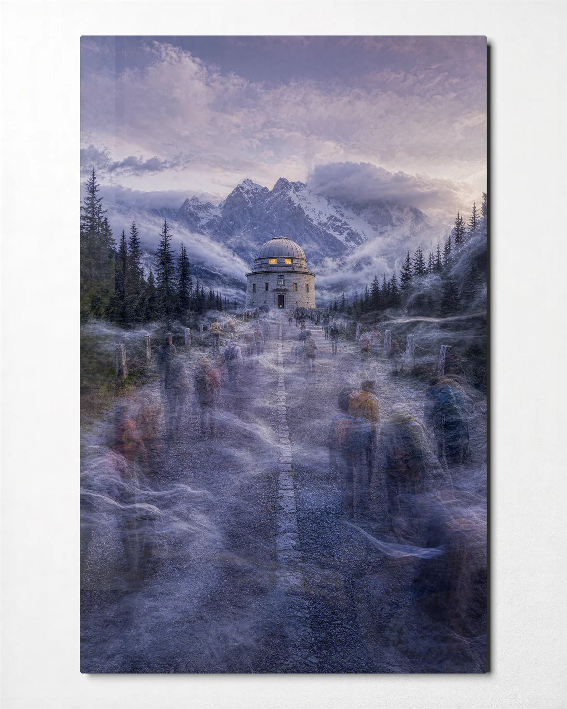 The Mountain Pavilion — front view of glass wall art