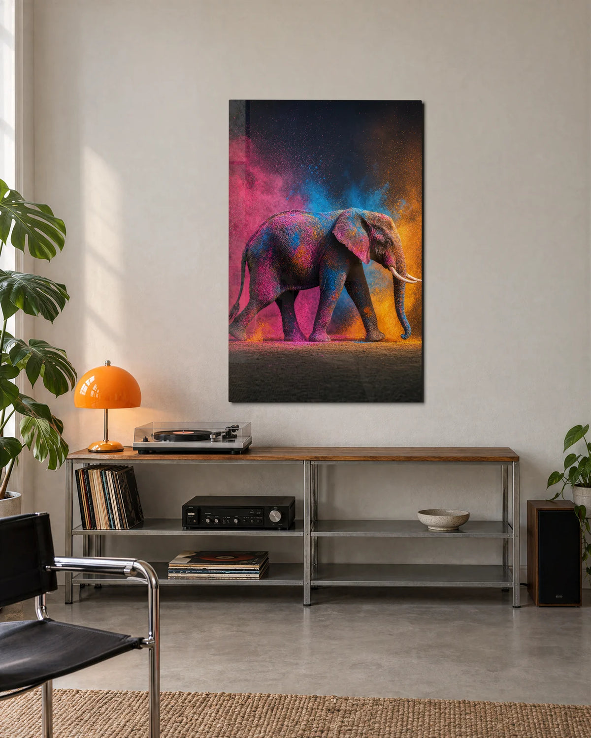 Elephant in Colour — shown in a living space