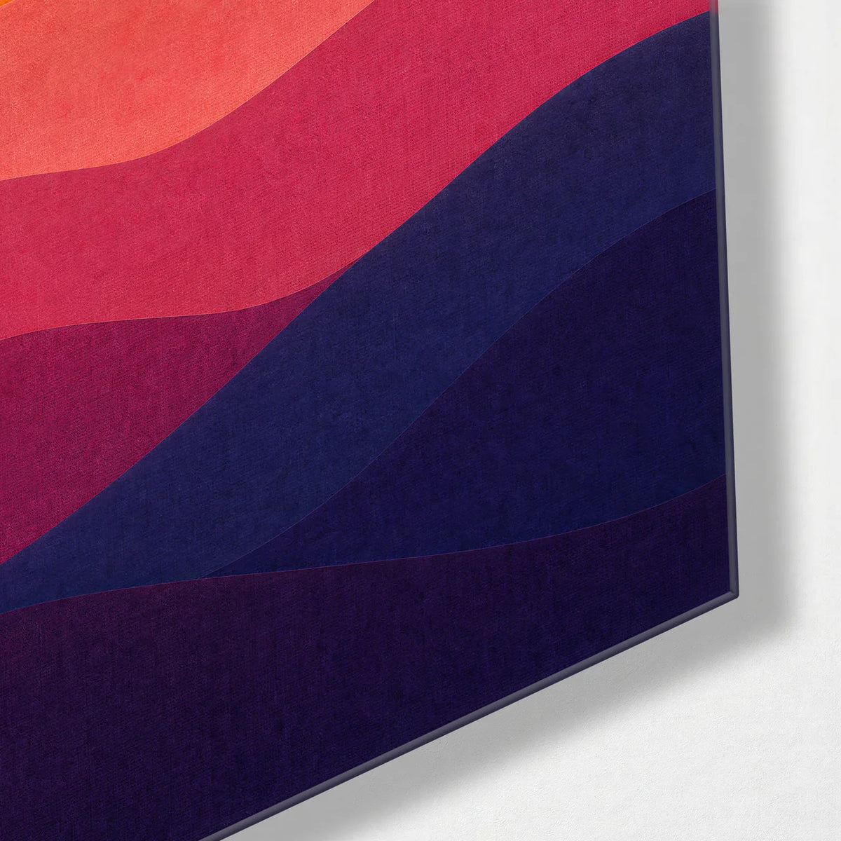 Sun over Colour — corner detail of glass wall art