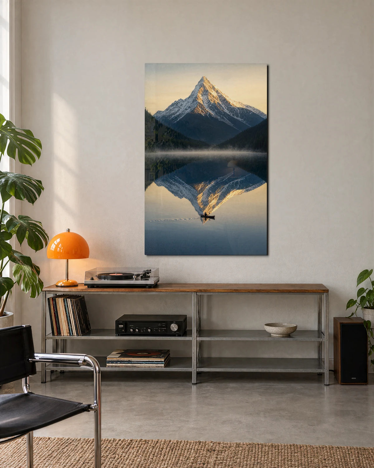 Mountain in the Mirror — shown in a living space