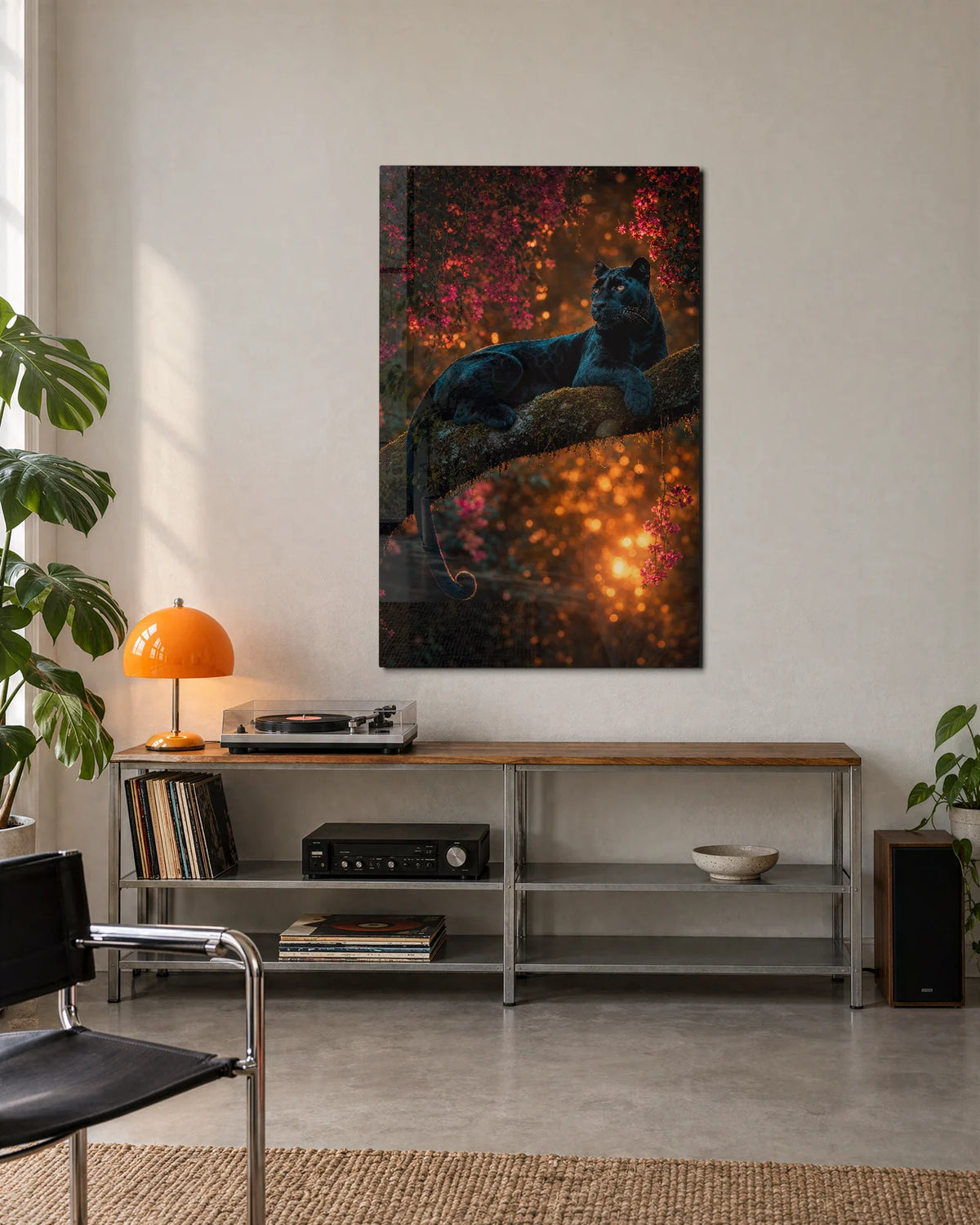 Panther in the Branches — shown in a living space