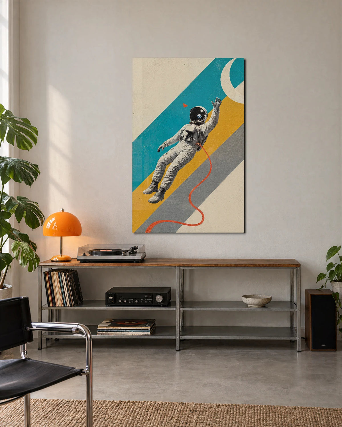 Astronaut on the Diagonal — shown in a living space
