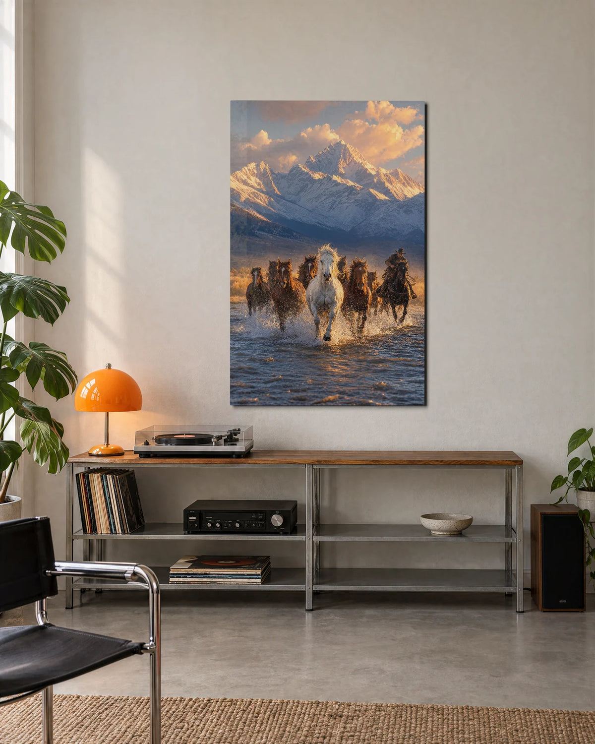 Horses Through Water — shown in a living space