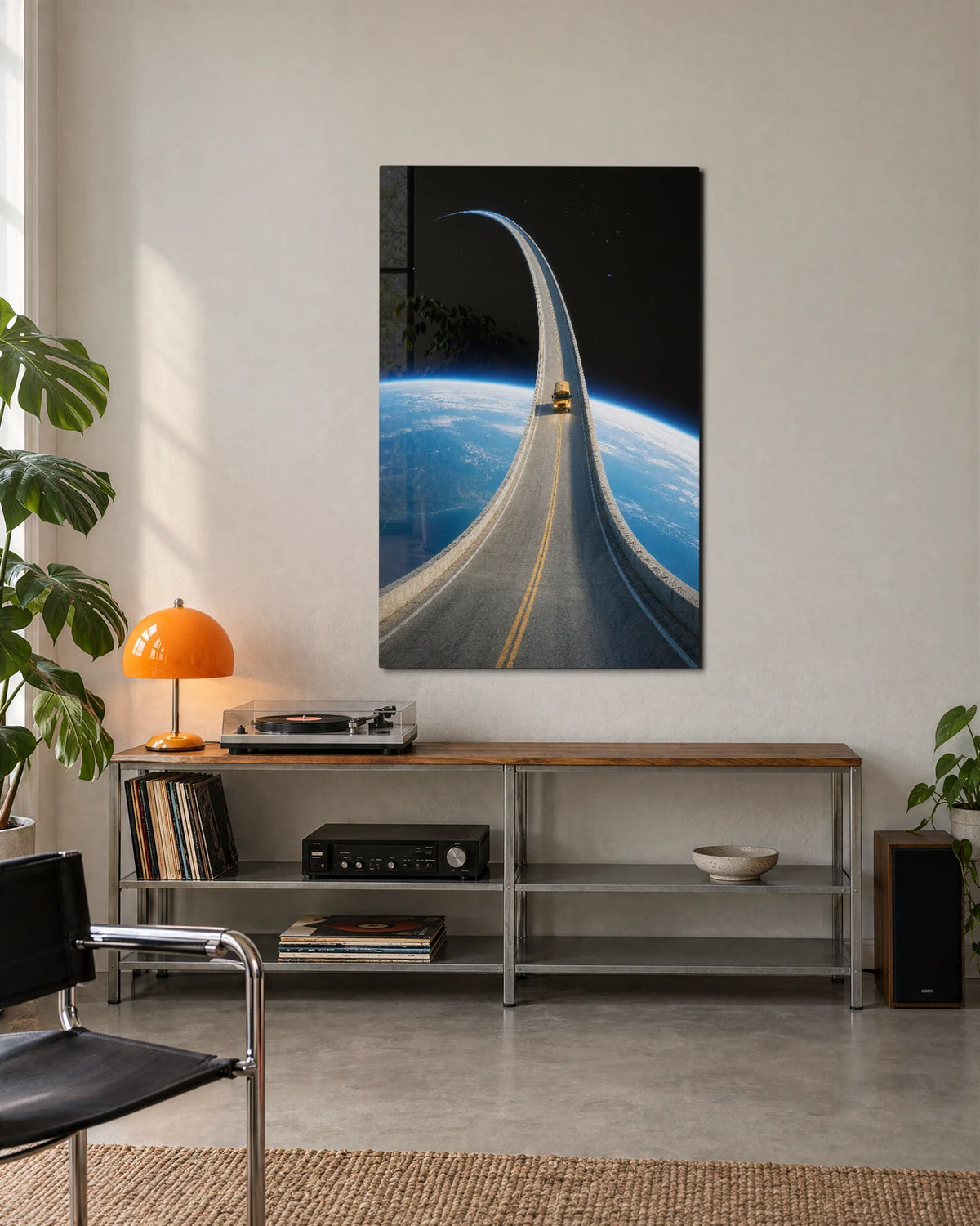 The Road Keeps Going — shown in a living space