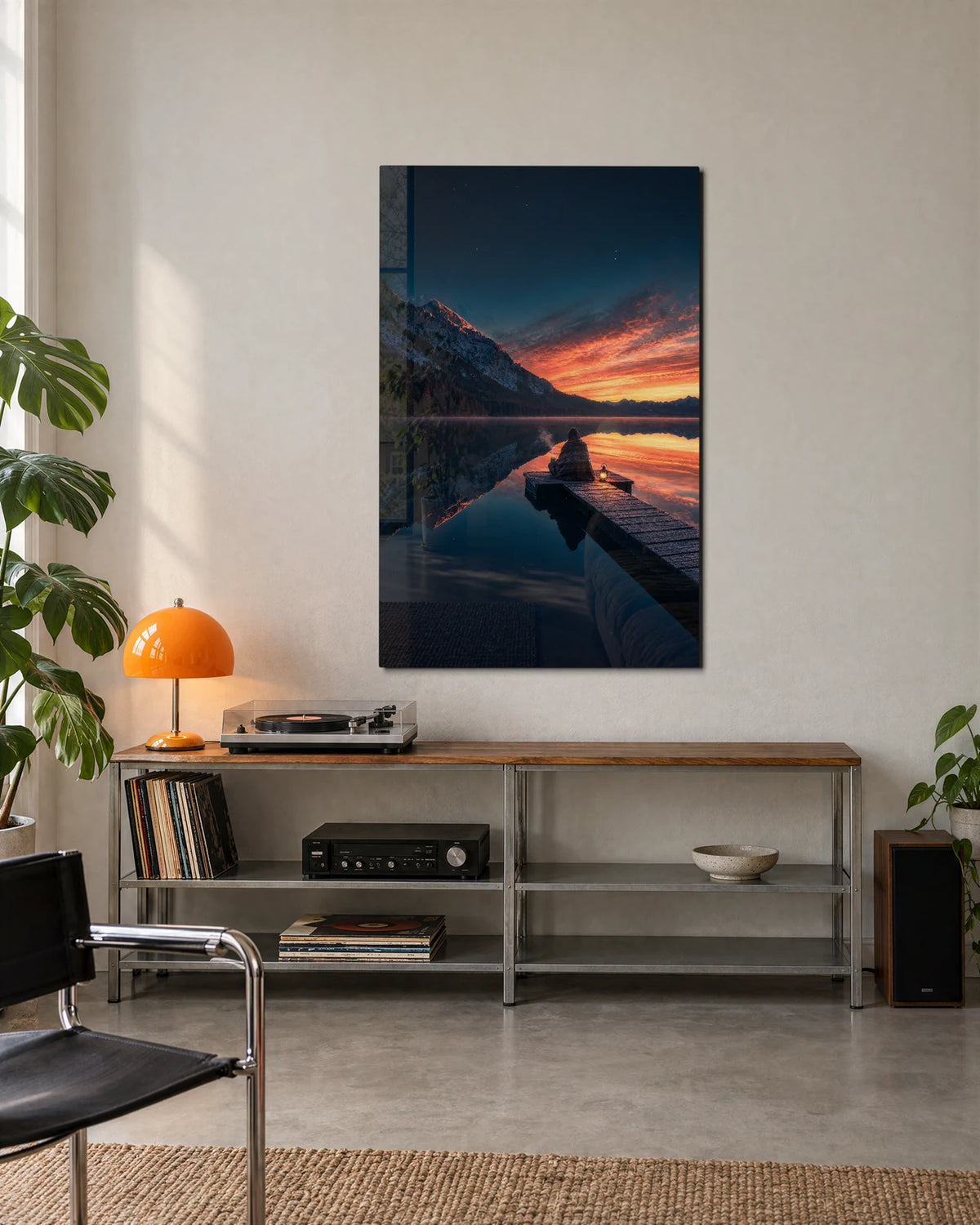 Last Light at the Lake — shown in a living space