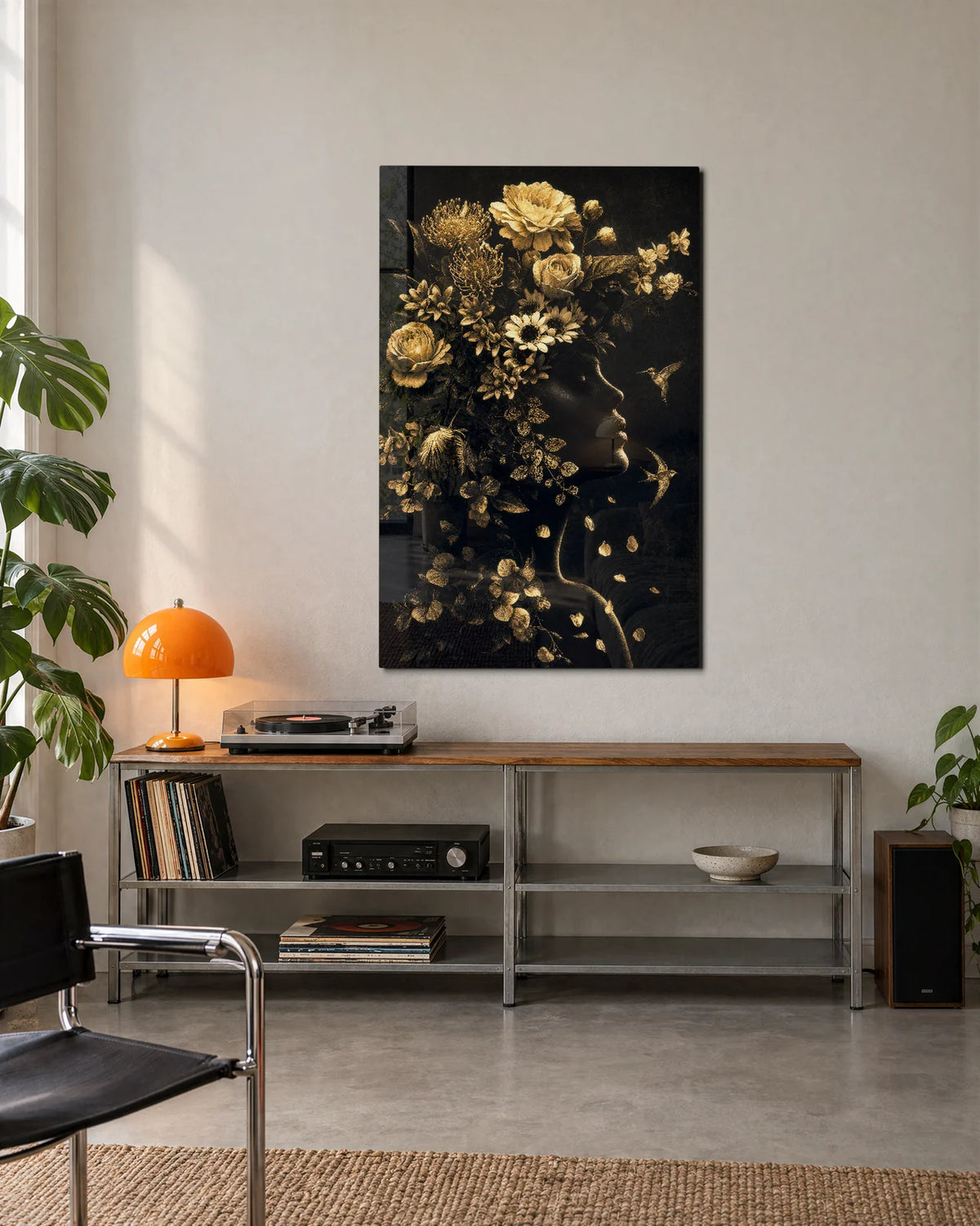 Crowned in Flowers — shown in a living space