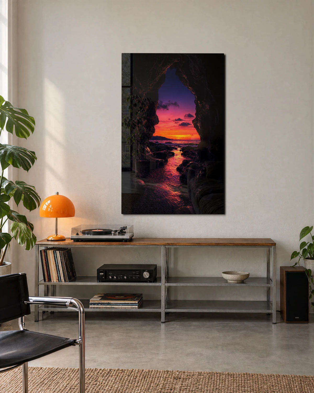 Sunset Through Stone — shown in a living space