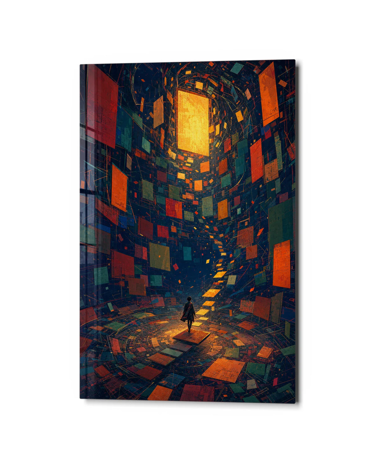 A Window in Colour — studio view of glass wall art