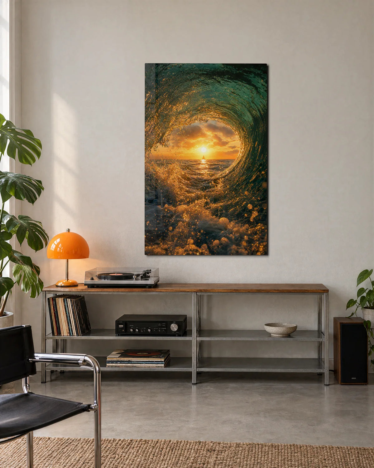 Sun Through the Barrel — shown in a living space