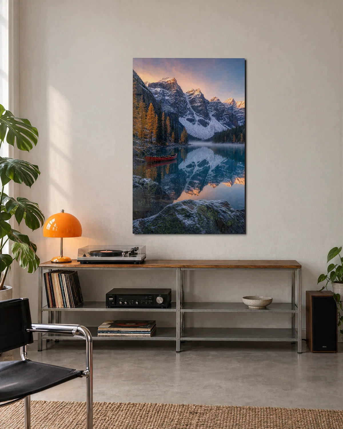The Red Canoe — shown in a living space
