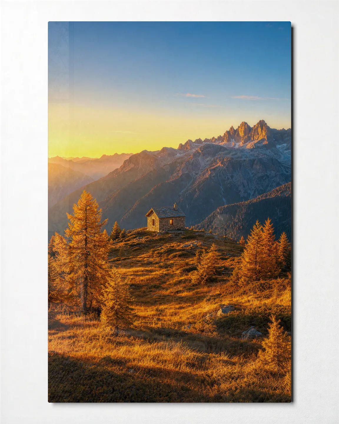 The House on the Ridge — front view of glass wall art