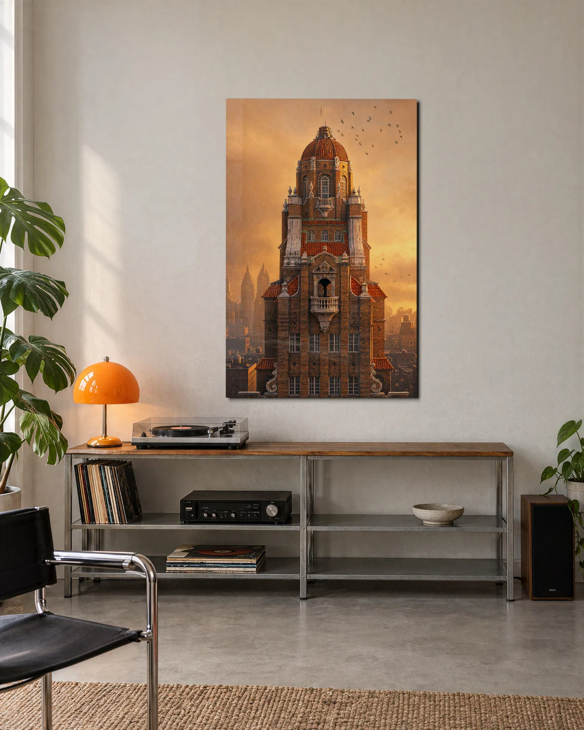 The Golden Tower — shown in a living space