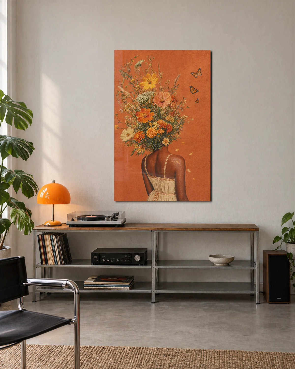 Flowers on Her Mind — shown in a living space