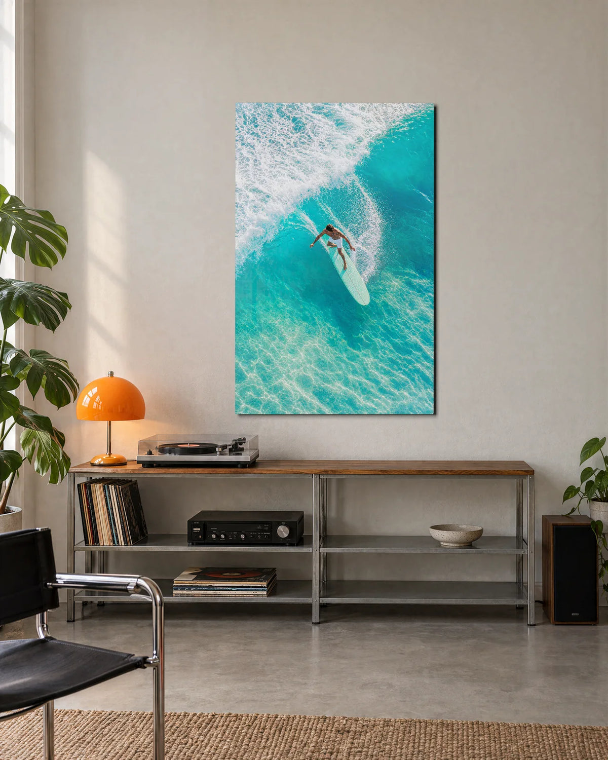 Turquoise Ride — shown in a living space