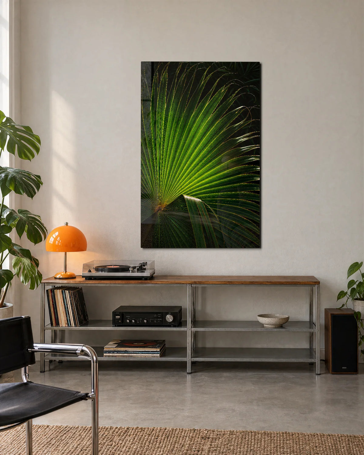 Palm Fan — shown in a living space