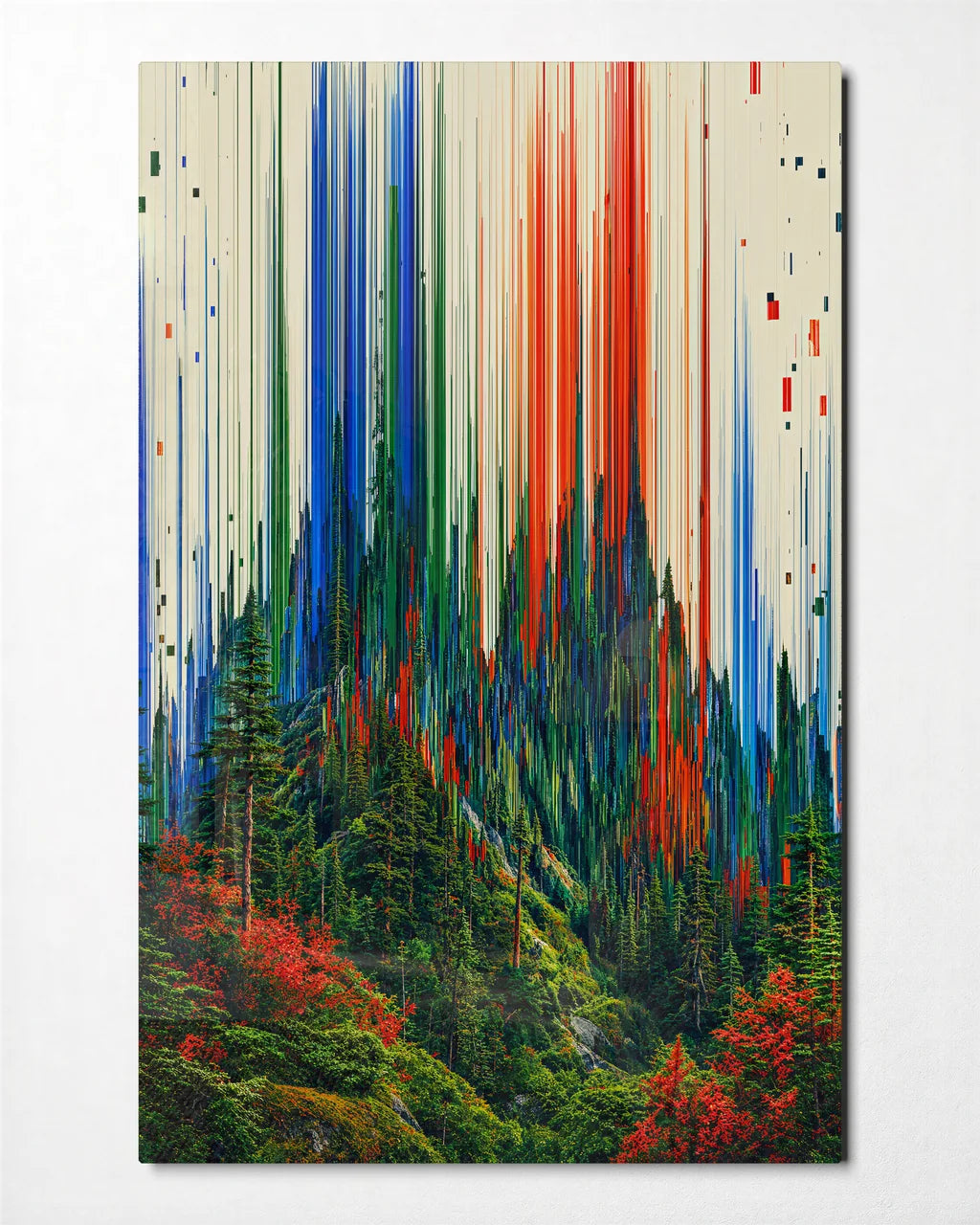 Forest into Colour — front view of glass wall art