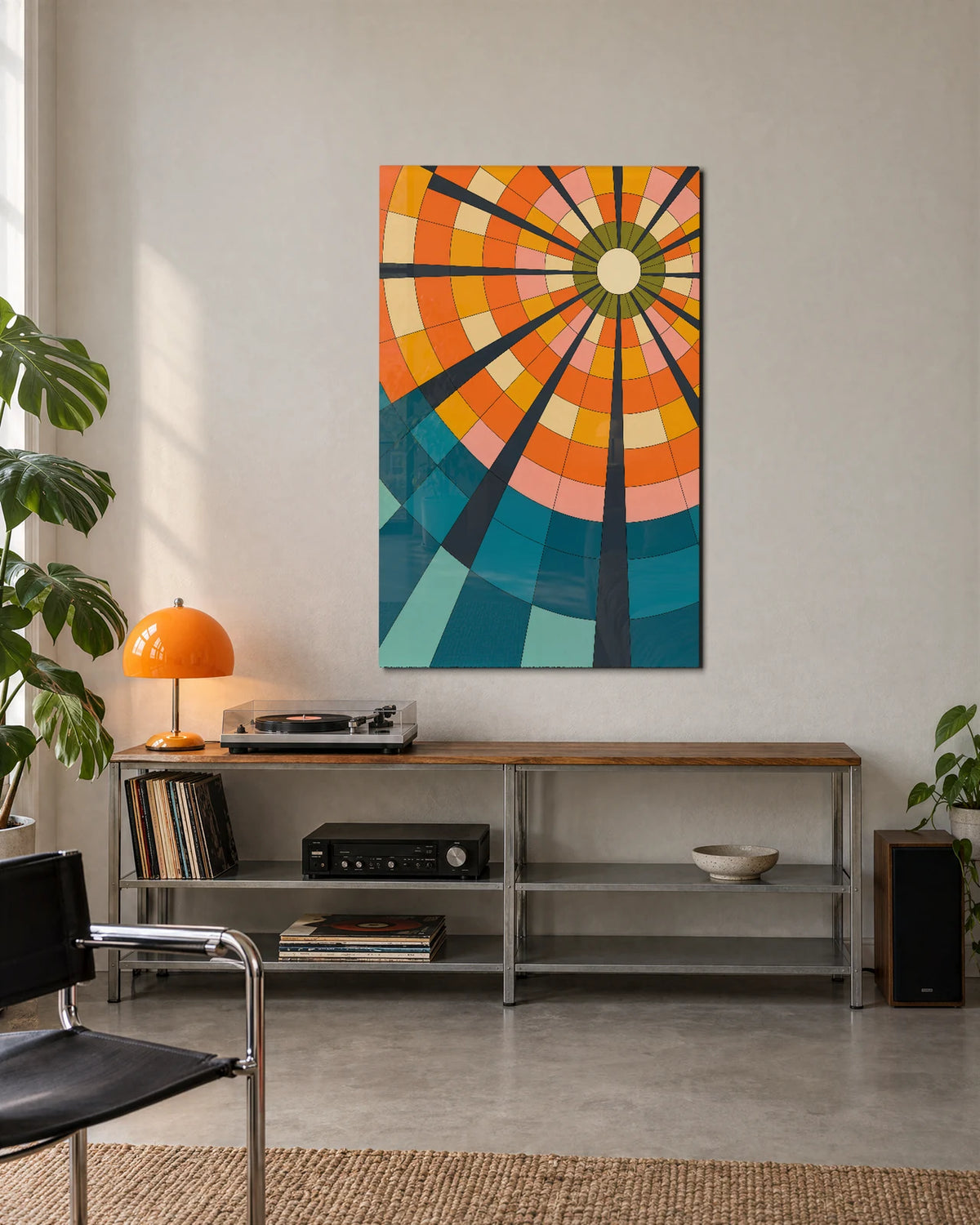 Sunwheel Geometry — shown in a living space