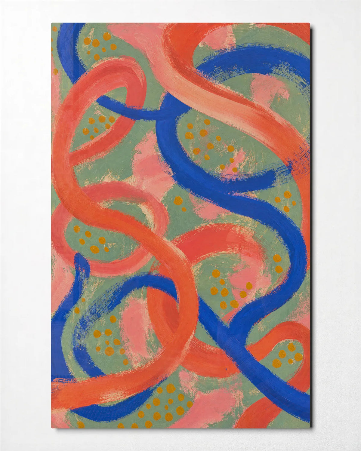 Loops for the Day — front view of glass wall art