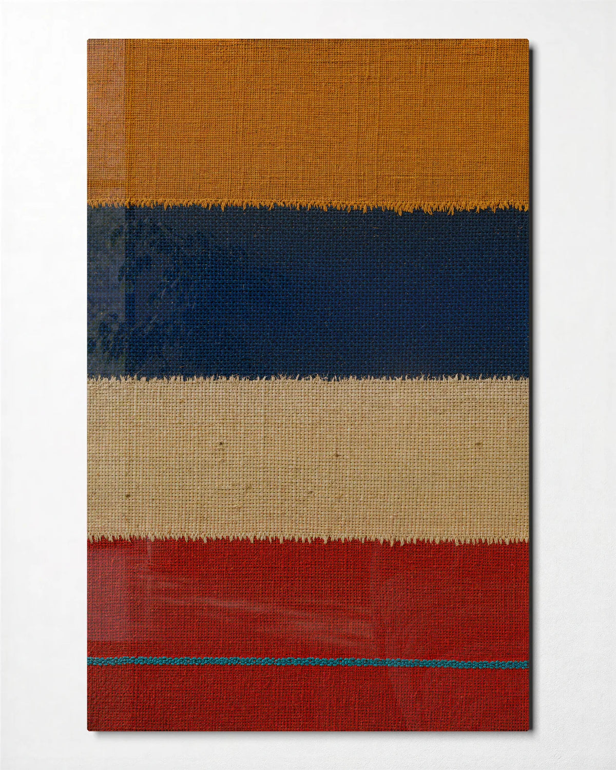Bands of Texture — front view of glass wall art
