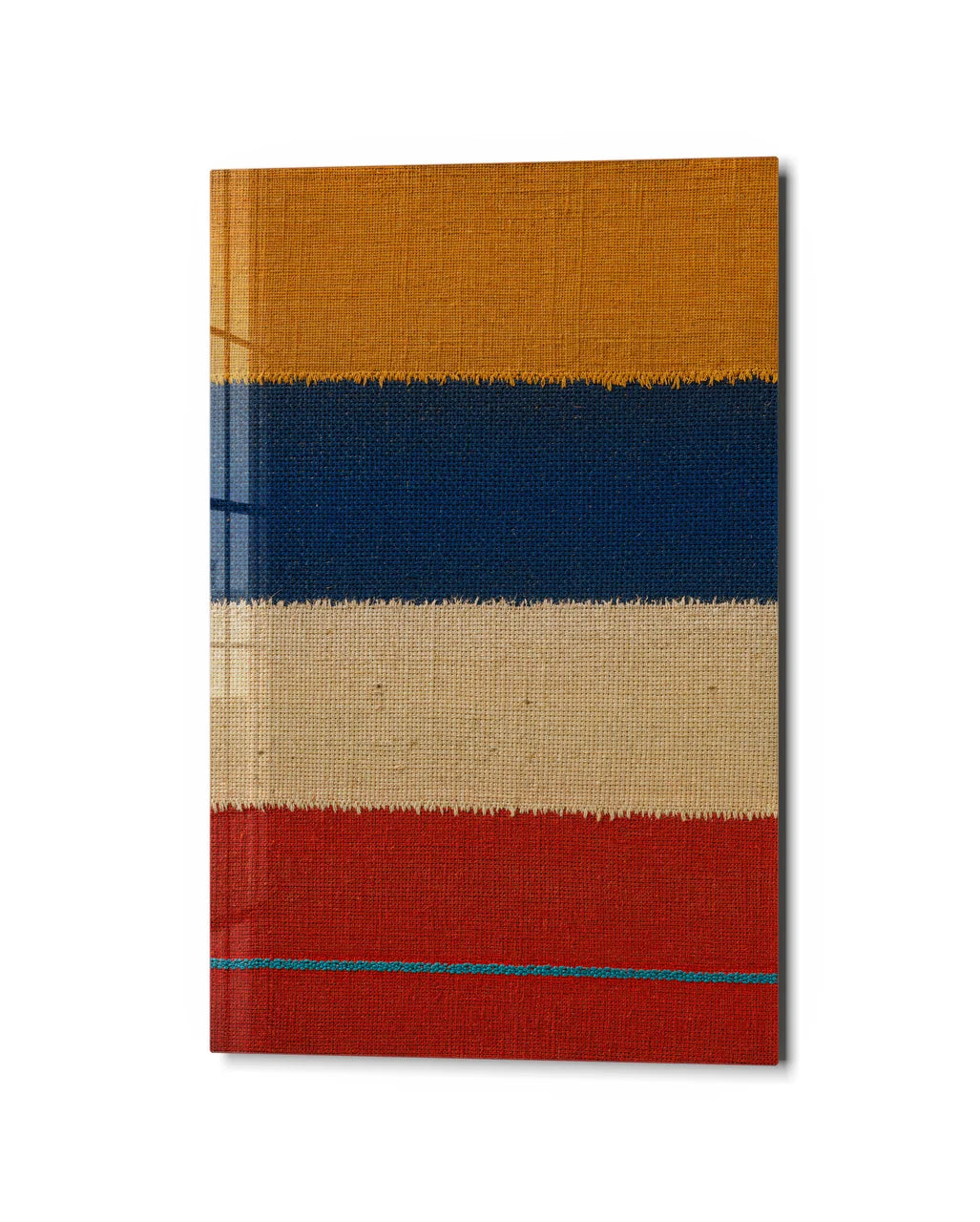 Bands of Texture — studio view of glass wall art